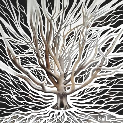 Artiste peintre belge isabelle nell arbre du voyageur broceliande