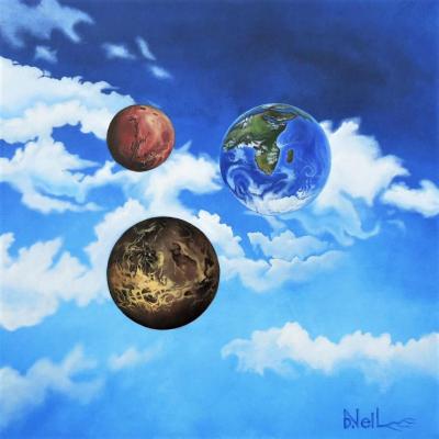 Artiste peintre belge isabelle nell trio spheres