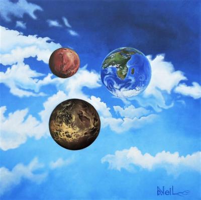 Artiste peintre belge isabelle nell trio spheres